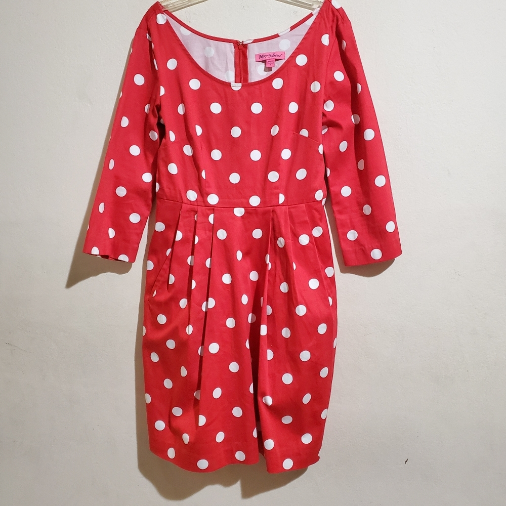 Betsey Johnson Red White Polka For Dress Size 6
